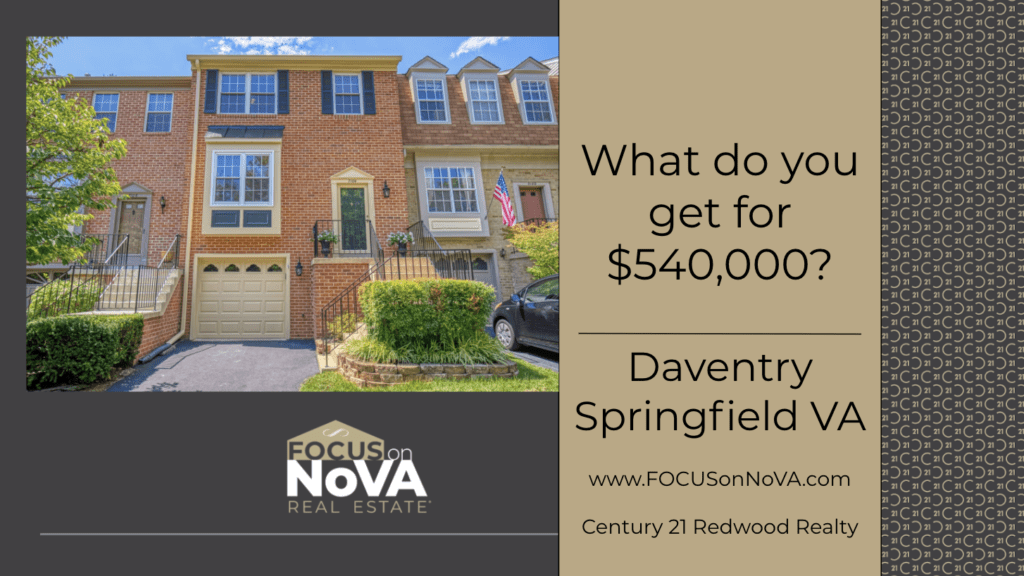 What Do You Get for $540,000 in Daventry, Springfield, VA?