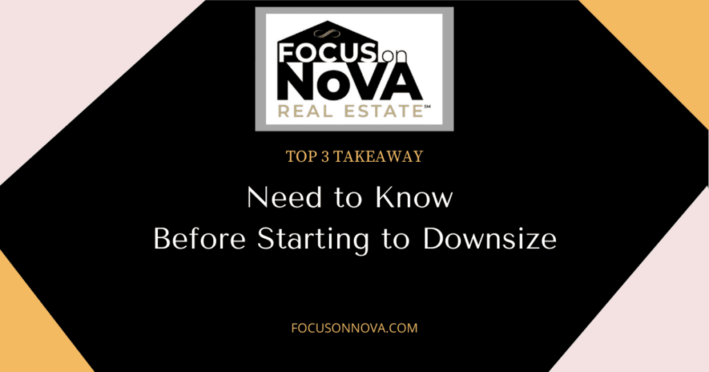 Need to Know before Starting to Downsize