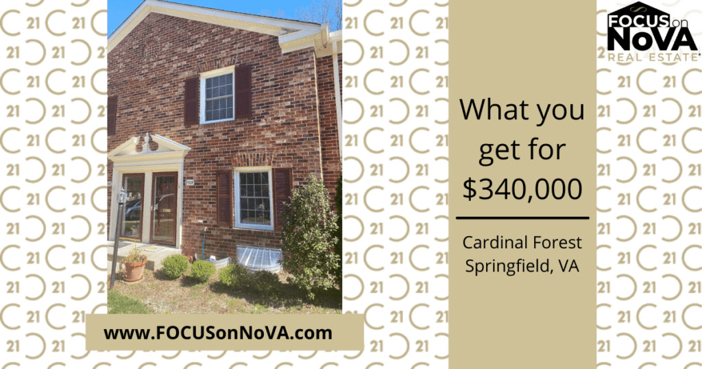 What you get for $340,000 in the Cardinal Forest neighborhood of Springfield, VA