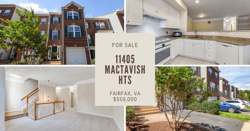 For Sale! Wescott Ridge $550,000 - 11405 Mactavish Hts Fairfax, VA 22030