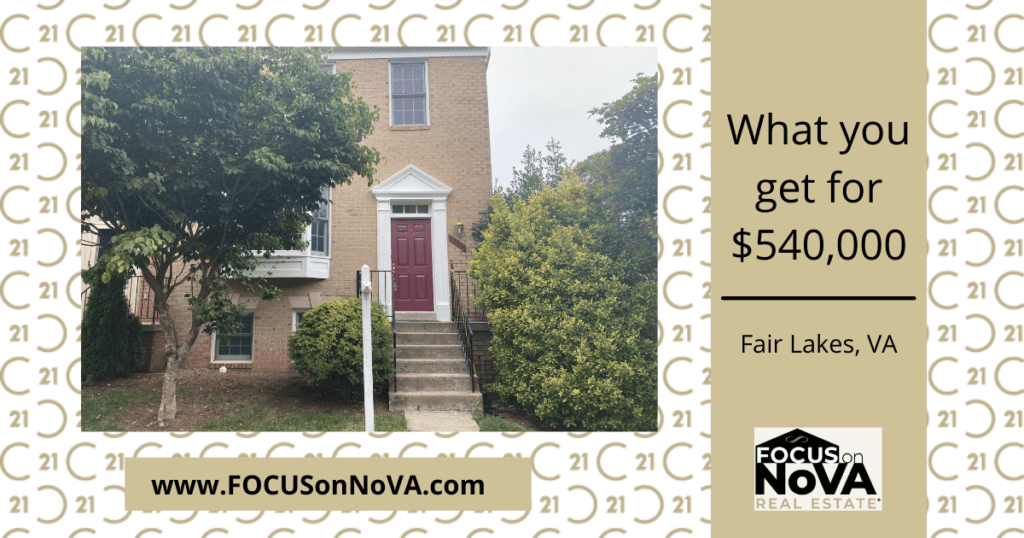 What you get for $540,000 in Fairfax VA