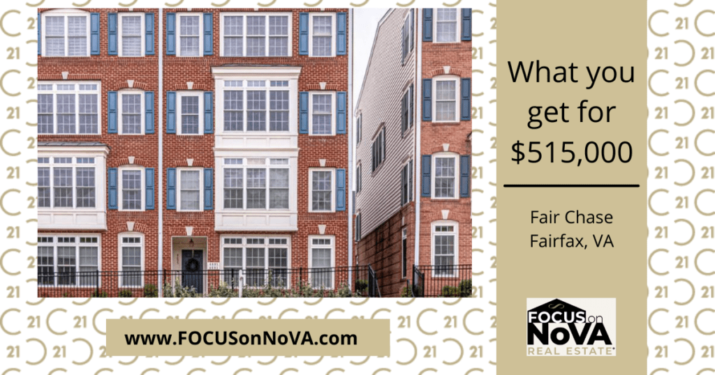 What you get for $515,000 in the Fair Chase neighborhood of Fairfax, VA