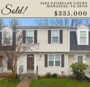 SOLD! 8403 Georgian Ct. Manassas, VA 20110 - $335,000